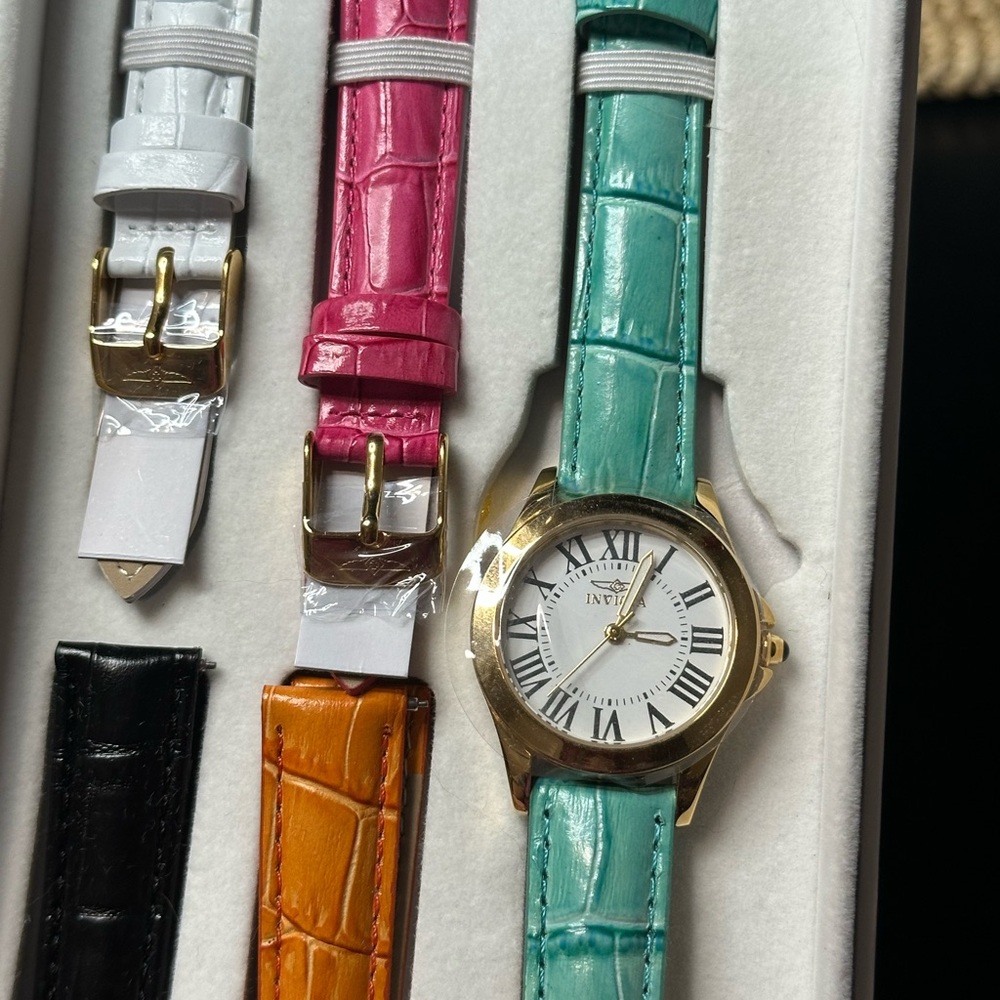 Invicta Special Edition Angel Watch Set with Extra Colorful Bands Straps - Picture 4 of 7